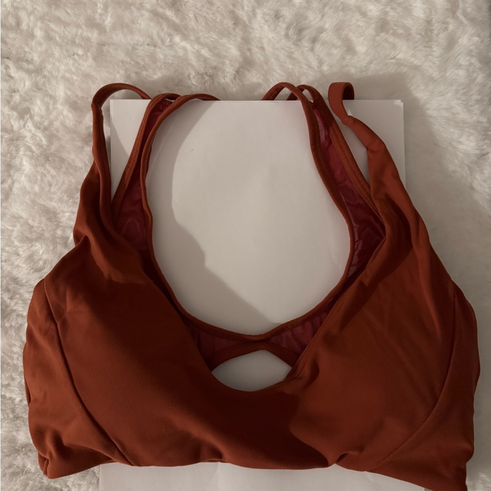 Alphalete Rust Mia Mesh Sports Bra